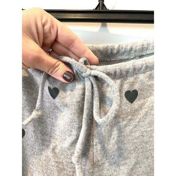 New Chaser Tiny Heart Joggers in Heather Grey - Picture 9 of 12